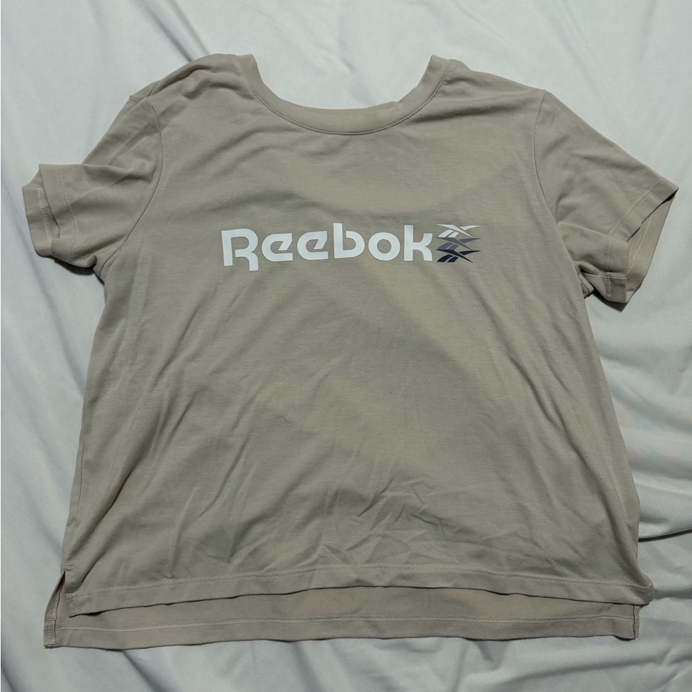 Reebok Cream Tee with Subtle Logo
